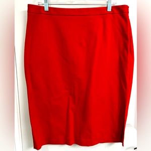 Banana Republic red orange pencil skirt Size 14
